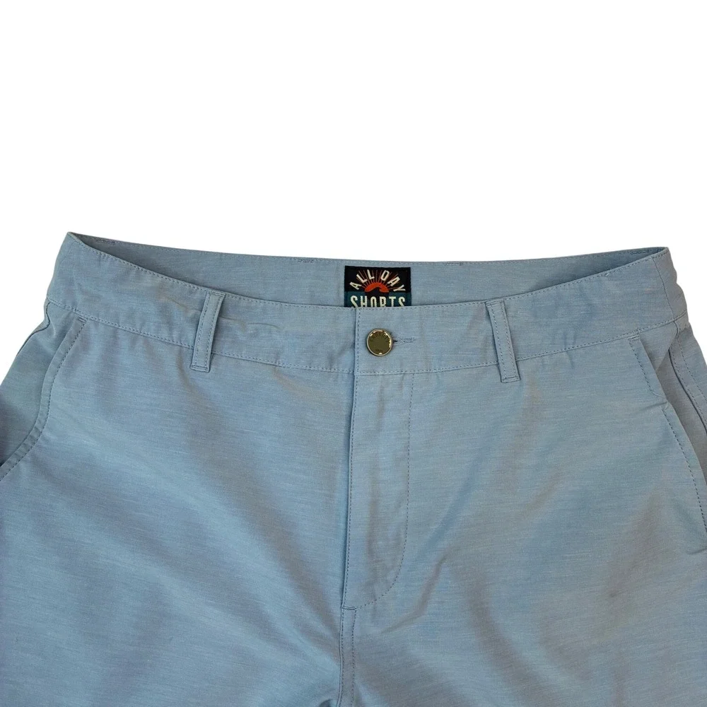Faherty All Day Shorts Mens 30 Blue Hybrid Quick Dry Stretch‎ performance